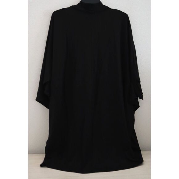 HB by Hale Bob RB5060 Women's Sz Large Black Open Front Oversized Cardigan - Picture 2 of 9